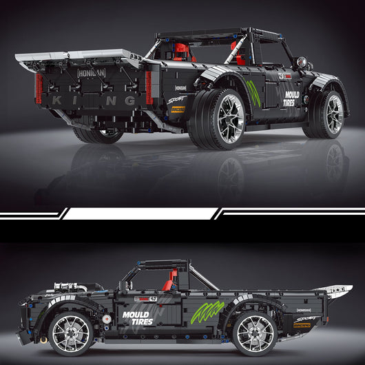 Auto de Carreras Negro con Bloques Constructibles y Control Remoto Eléctrico - Image 3