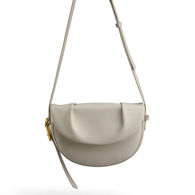 Bolso Bandolera de Cuero Vacuno con Pliegues - Image 7