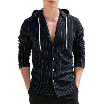 Cardigan Slim Fit con Capucha para Hombre - Casual y Versátil - Image 37