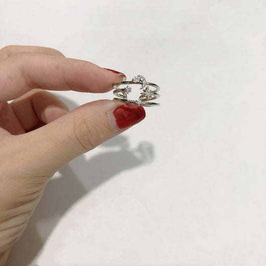 Anillo de Luna y Estrella Hueca - Image 6