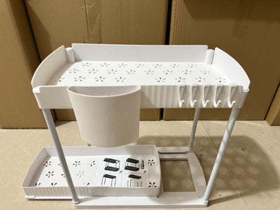 Organizador de Cocina Curvo de Doble Capa - Mueble Multiusos de Almacenamiento - Image 19
