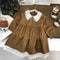 Lace Collar Solid Color Brown - 90cm