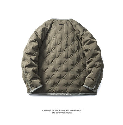 Chaqueta Acolchada Japonesa con Cuello Redondo y Cierre Oblicuo - Image 2