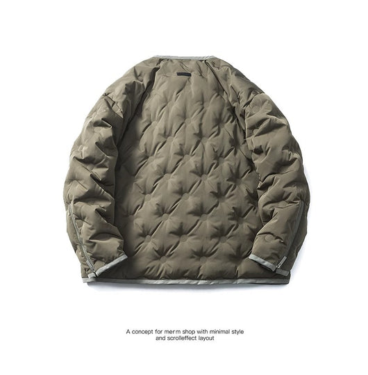 Chaqueta Acolchada Japonesa con Cuello Redondo y Cierre Oblicuo - Image 2
