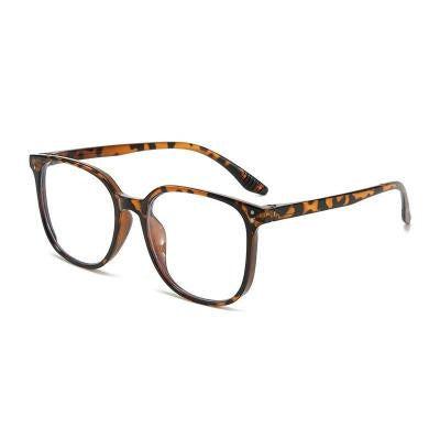 Vintage tortoiseshell anti-blue light flat glasses with a full-frame design, suitable for unisex wear. - Image 9
