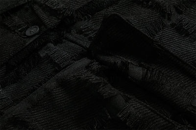 Chaqueta Jacquard con Borlas Color Sólido - Estilo High Street - Image 16