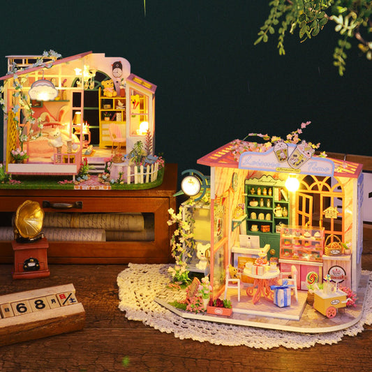 Casa de Ensueño Cottage Flores - Maqueta Artesanal para Armar