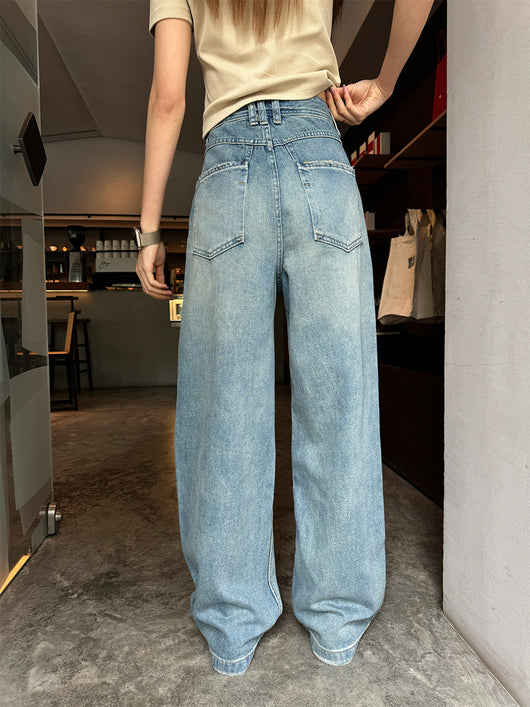 Pantalón Denim Cintura Alta Ancho y Suelto - Image 7