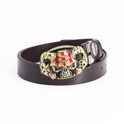 Cinturón de Cuero con Diseño Calavera Minimalista - Image 6