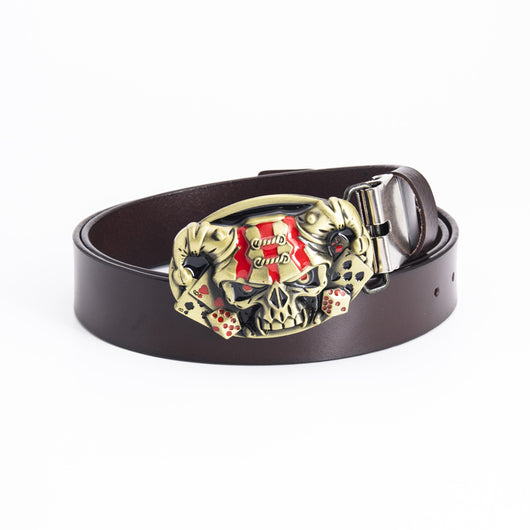 Cinturón de Cuero con Diseño Calavera Minimalista - Image 6