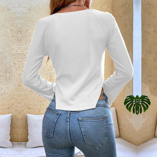 Blusa Elegante Slim Fit con Mangas Acampanadas para Trabajo - Image 19