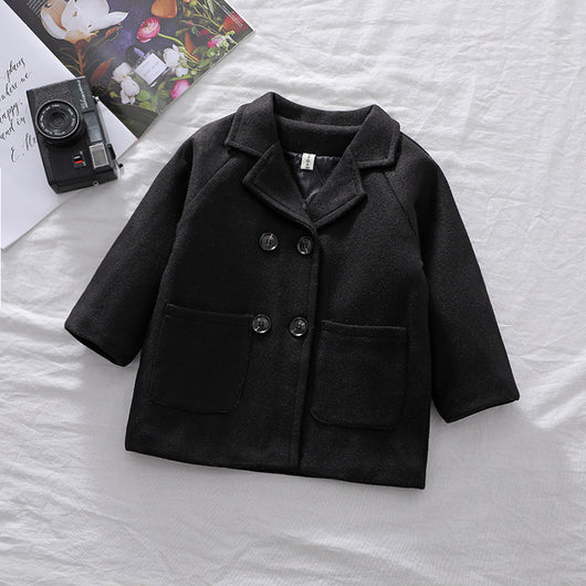 Abrigo Cuadrille Sólido para Niño Otoño Invierno - Image 14