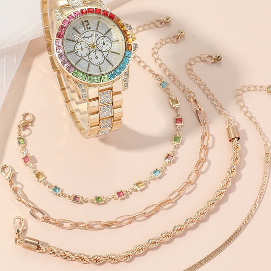 Reloj de Acero para Mujer con Diamantes Incrustados y Esfera Especial - Cuarzo Versátil Profesional - Image 2