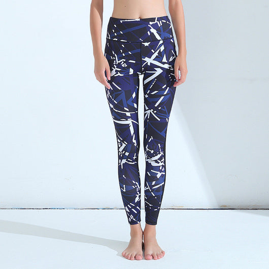Pantalones Deportivos con Malla Estampada para Fitness - Image 9