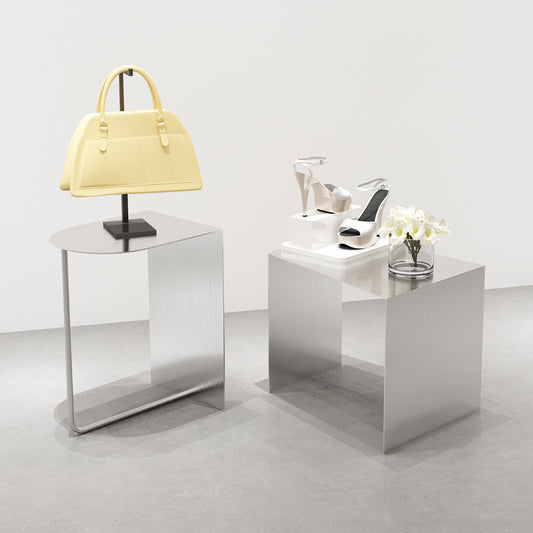 Vitrina Exhibidor de Acero Inoxidable para Tienda - Soporte de Exhibición Profesional