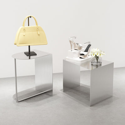 Vitrina Exhibidor de Acero Inoxidable para Tienda - Soporte de Exhibición Profesional