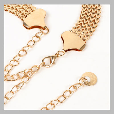 Cinturón de Cadena Dorada con Patrón Ondulado para Mujer - Image 11