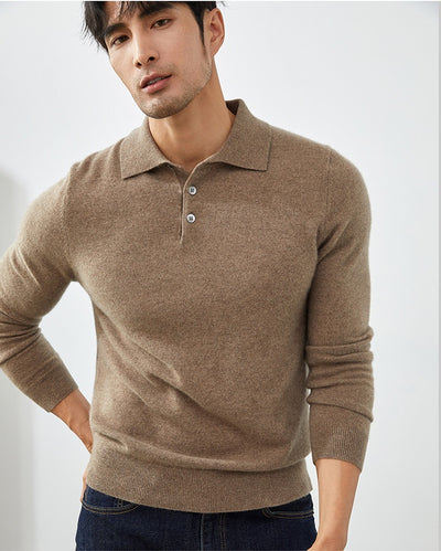 Suéter Tipo Polo de Cachemira Pura para Hombre - Image 27