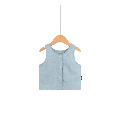 Conjunto de Cáñamo y Ramio Ligero para Bebé - Chaleco y Pantalón Dividido - Image 19