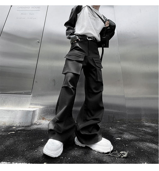 Pantalón Funcional Unisex de Pierna Ancha con Múltiples Bolsillos - Image 25