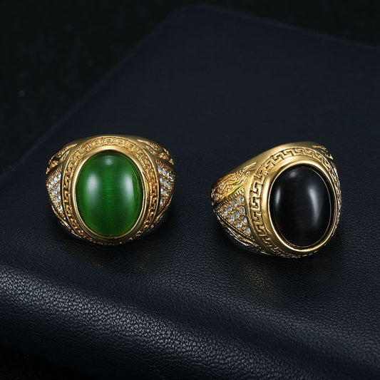 Anillo de Acero Inoxidable y Titanio para Hombre - Diseño Casual