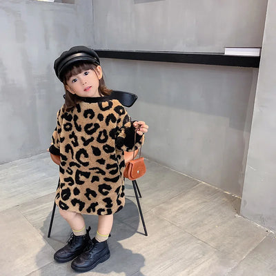 Blusa Infantil Estampado Leopardo Manga Larga Cálida en Cashmere - Image 13