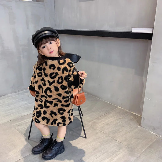 Blusa Infantil Estampado Leopardo Manga Larga Cálida en Cashmere - Image 13