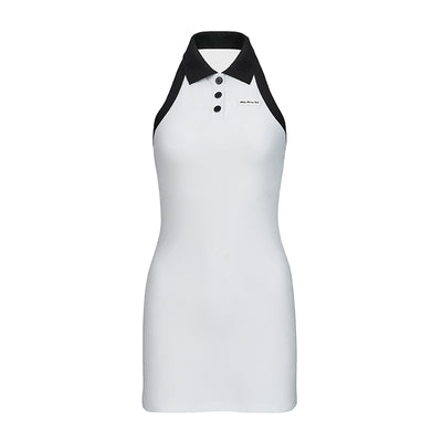Vestido Halter Blanco Versátil - Falda Polo con Bolsa Incorporada - Image 9