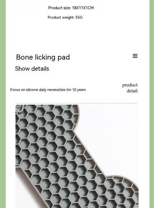 Tapete Masticable de Silicona con Hueso para Perros - Comedero Lento - Image 10