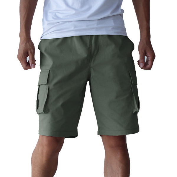 Pantalones Cortos Overol Elásticos Talla Grande para Hombre - Comodidad Casual de Verano