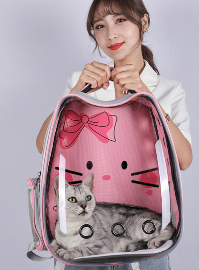 Mochila Transportadora Transparente para Gatos - Portátil y Segura - Image 17
