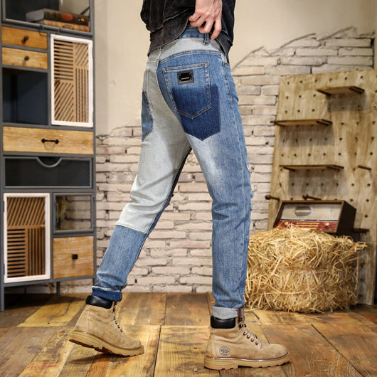 Jeans Slim Fit Rectos con Detalles de Rotos y Contraste de Color - Image 17