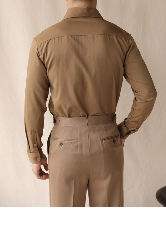 Camisa Manga Larga con Cuello Integrado - Image 24