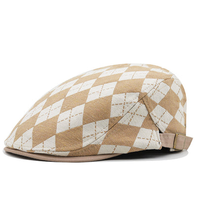 Gorra Plaid Retro Estilo Británico - Boina Pintor Casual - Image 9