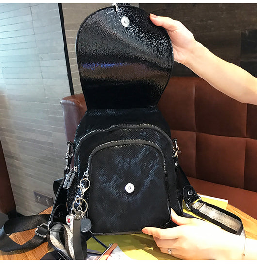 Mochila Mujer Dual con Borlas y Cristales Brillantes - Image 10