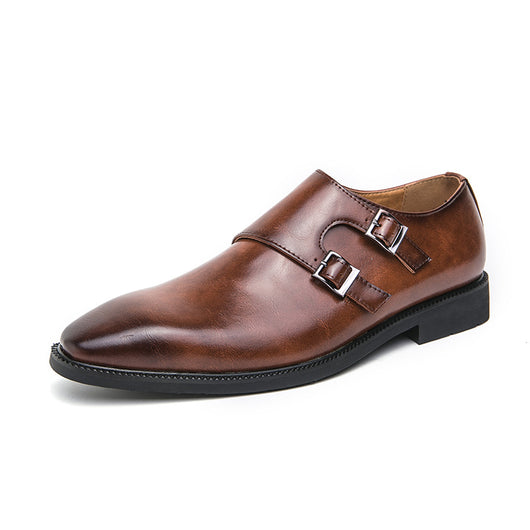 Zapatos Formales de Cuero para Hombre con Hebilla - Elegancia Profesional y Comodidad - Image 7