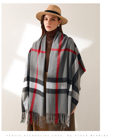 Bufanda de Imitación Cashmere con Rayas Suave - Abrigo Cálido y Elegante - Image 15