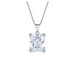 La Moissanite Pendant Necklace 9 Sterling Plateado Pear Shape TLXL122 necklace