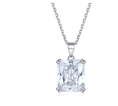 Collar Colgante Moissanite en Forma de Pera - Plata 9 Quilates - Image 7