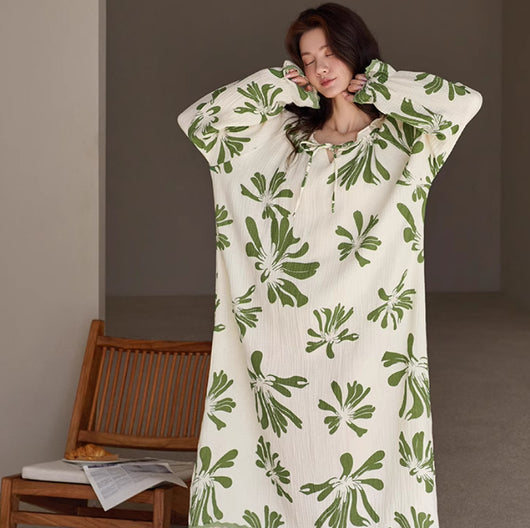 Pijamas de Gasa de Algodón para Primavera y Verano - Image 6
