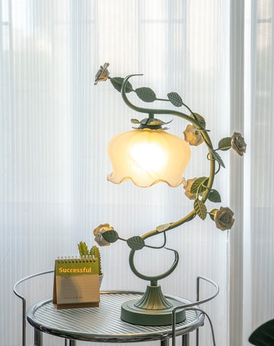 Lámpara de Mesita Retro con Flores Idílicas para Dormitorio - Image 17
