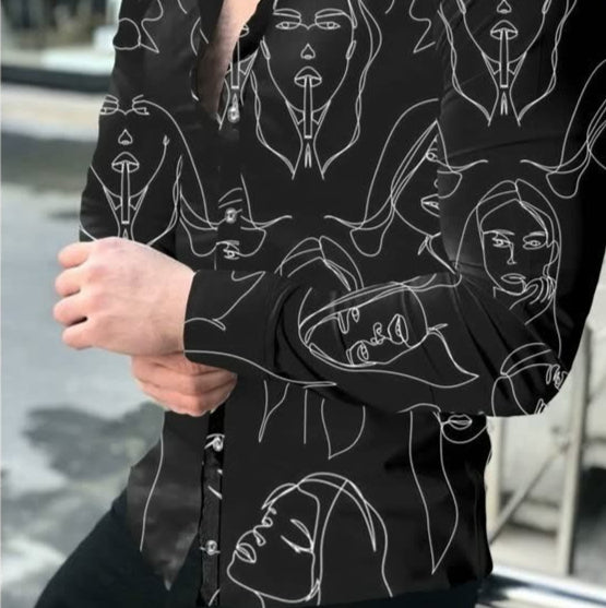 Camisa Casual Slim Fit Estampada para Hombre