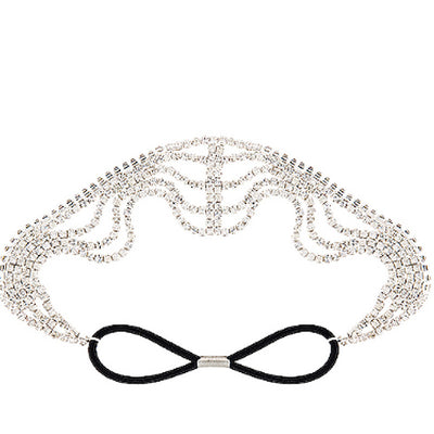 Diadema Elástica con Diamantes de Imitación - Cinco Filas de Brillantes - Image 6