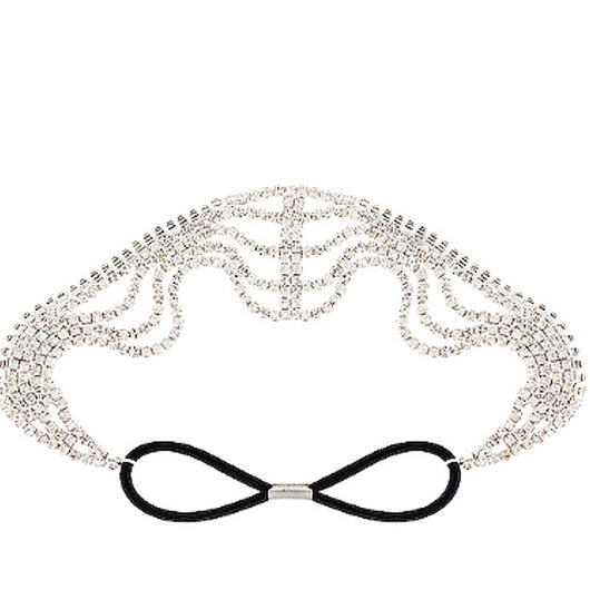 Diadema Elástica con Diamantes de Imitación - Cinco Filas de Brillantes - Image 6