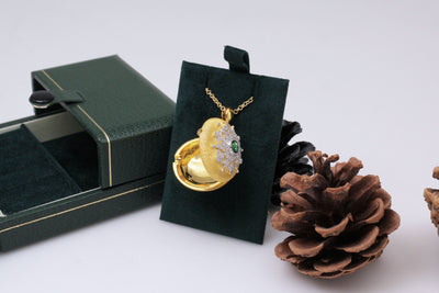 Collar Colgante Copo de Nieve en Plata 925 y Oro Verde con Portafoto - Image 6