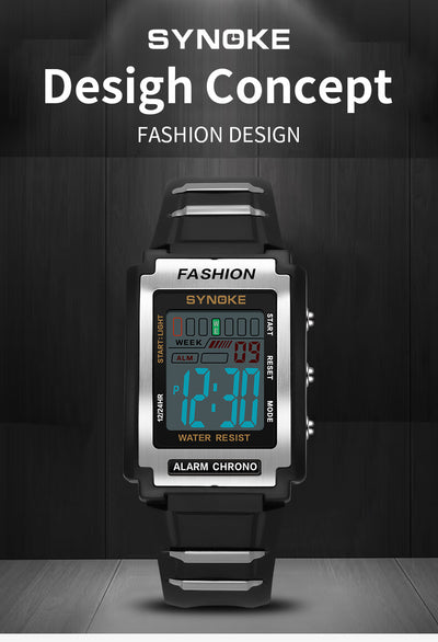Reloj Deportivo Retro Rectangular Resistente al Agua con Pantalla Luminosa - Image 10