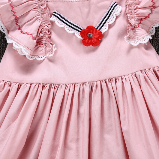 Vestido Infantil Corto de Encaje Ajustado y Elegante - Image 11