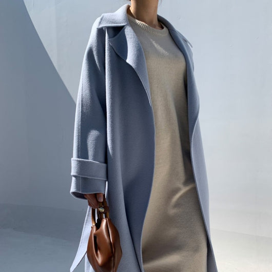 Abrigo de Lana con Solapa Elegante y Minimalista - Image 3