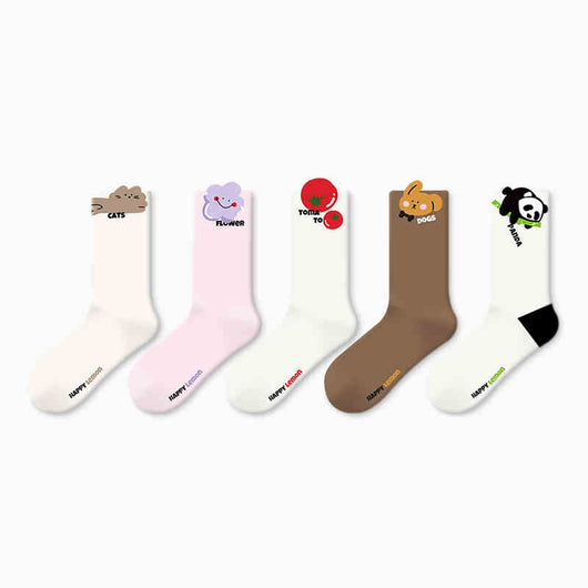 Calcetines de Algodón Estampado Infantil Primavera Otoño - Image 25
