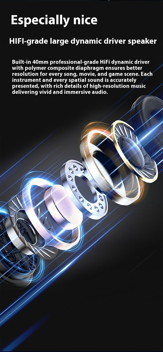 Auriculares Bluetooth Deportivos Plegables con Bajos Potentes - Image 19